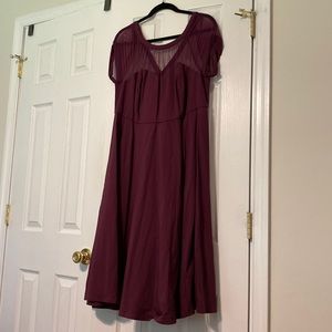 NWT Torrid Purple Mesh-Top Midi Dress